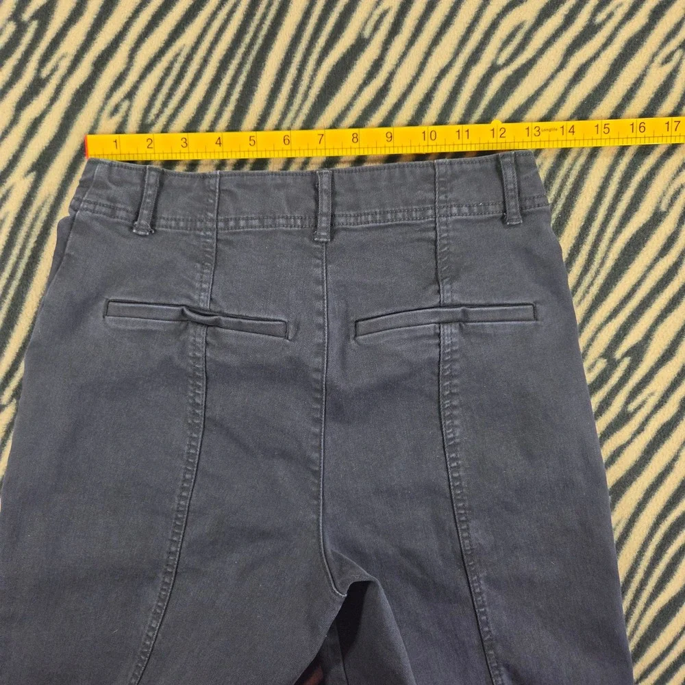 Universal Thread Charcoal Grey Wide Leg Stitched Seam Utility Pants sz 2 Hi Rise